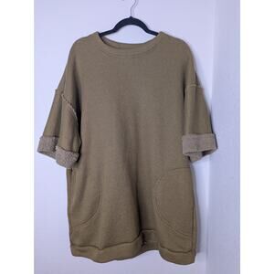 Free People Beach Short Sleeve Thick Crewneck Sweater